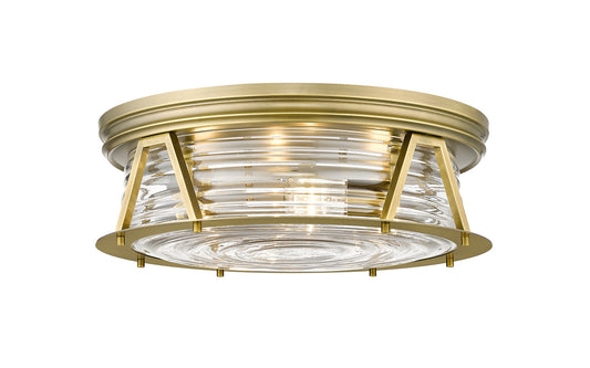 Z-Lite - 491F4-RB - Four Light Flush Mount - Cape Harbor - Rubbed Brass