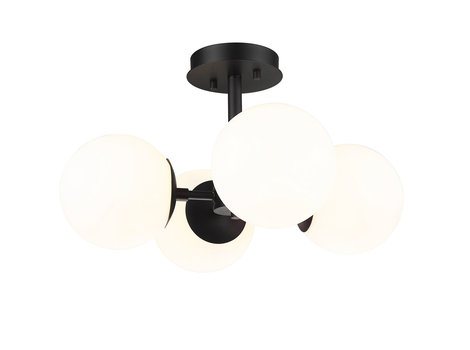 Z-Lite - 730SF4-MB - Four Light Semi Flush Mount - Midnetic - Matte Black