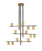 Z-Lite - 814-12MB-OBR - 12 Light Chandelier - Calumet - Matte Black / Olde Brass