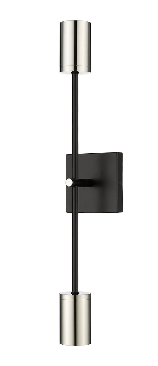 Z-Lite - 814-2S-MB-PN - Two Light Wall Sconce - Calumet - Matte Black / Polished Nickel