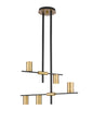 Z-Lite - 814-5MB-OBR - Five Light Chandelier - Calumet - Matte Black / Olde Brass