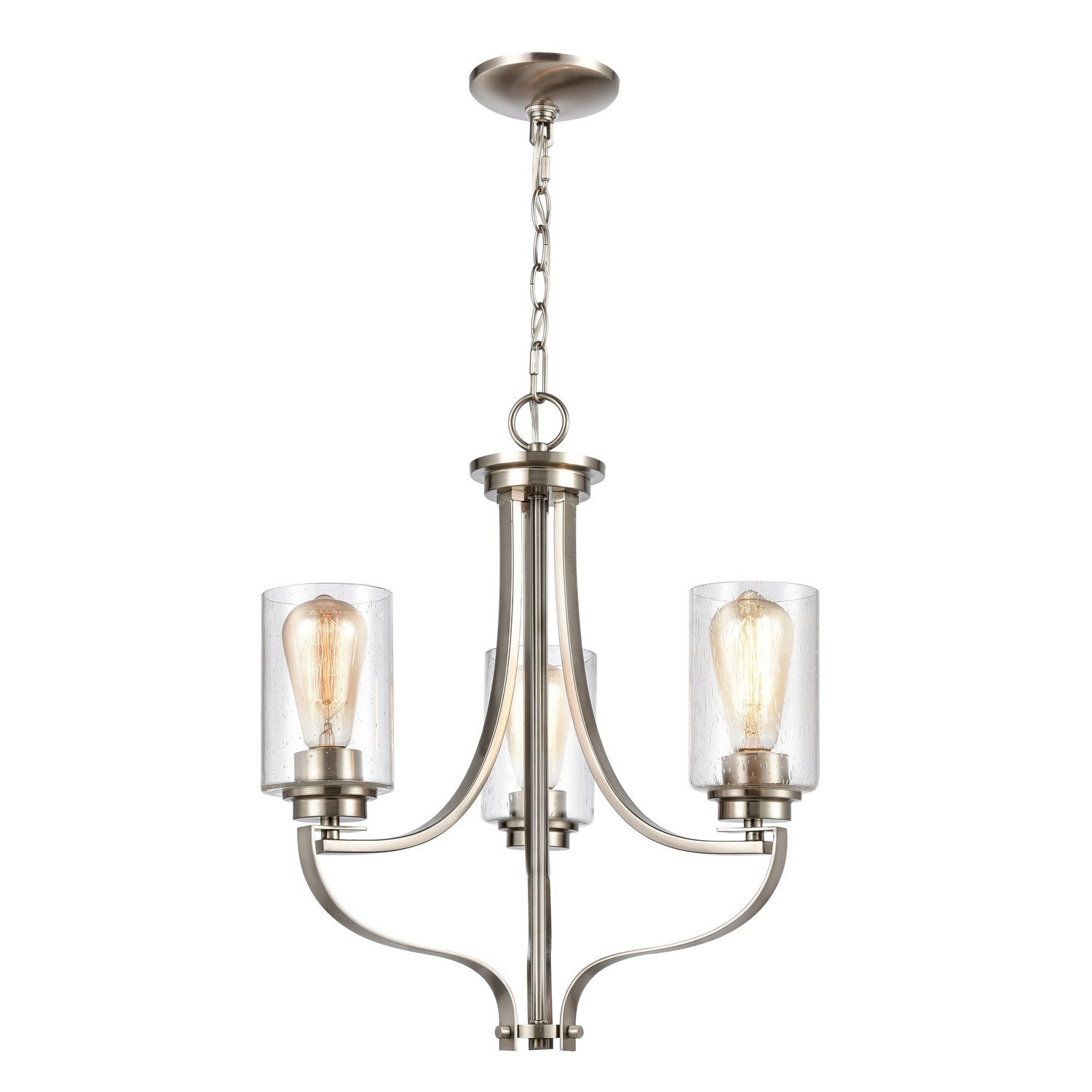 ELK Home - CN300322 - Three Light Chandelier - Market Square - Brushed Nickel