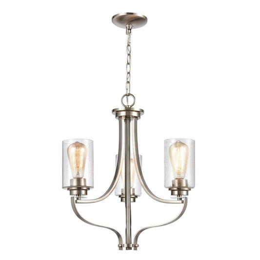 ELK Home - CN300322 - Three Light Chandelier - Market Square - Brushed Nickel