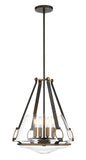 Minka-Lavery - 3904-107 - Four Light Pendant/Semi Flush Mount - Eden Valley - Smoked Iron W/Aged Gold