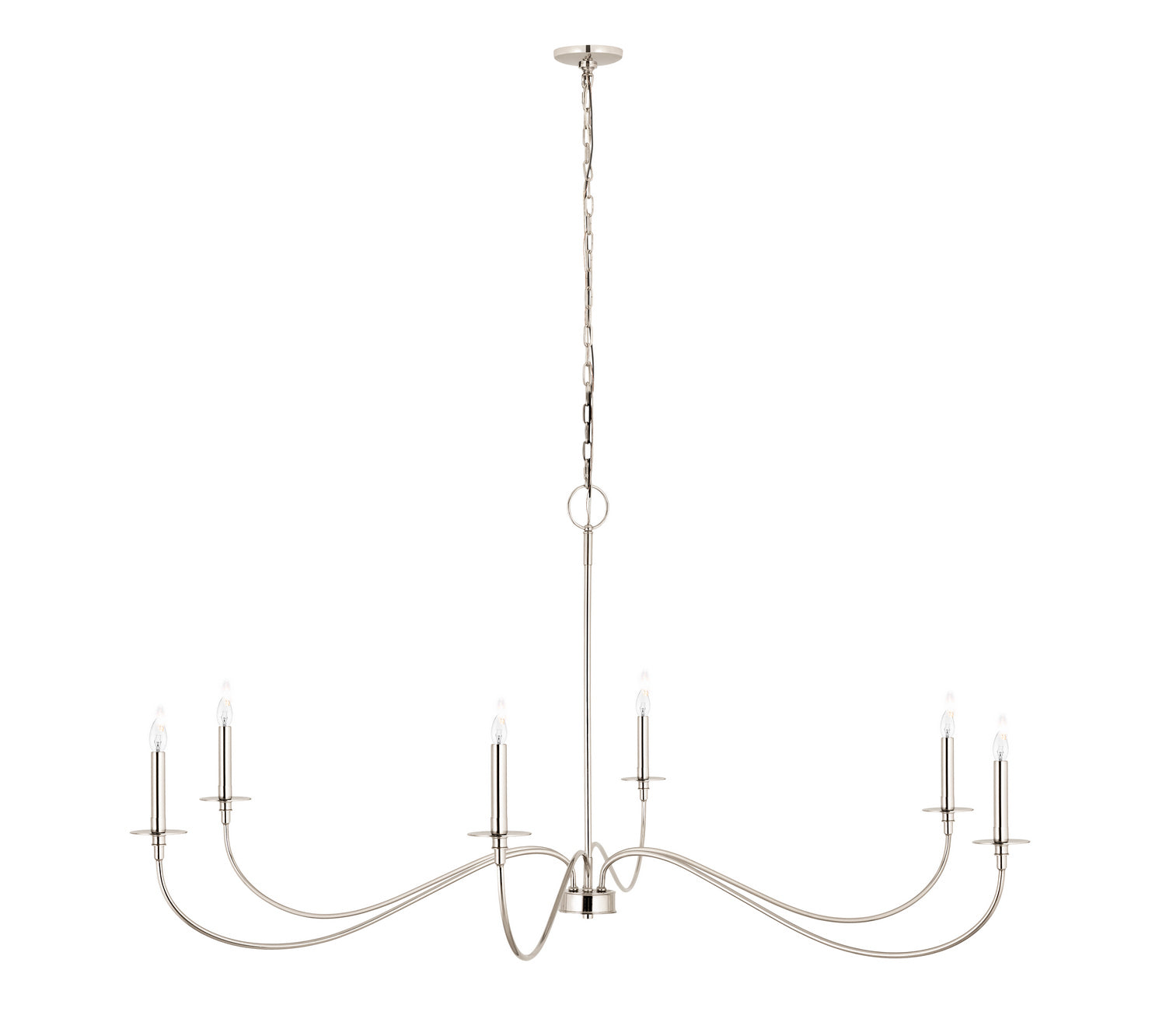 Z-Lite - 2301-63PN - Six Light Chandelier - Arrington - Polished Nickel