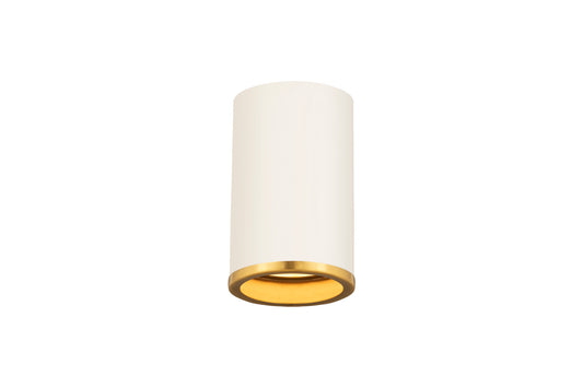 Z-Lite - 2303F1-MW-RB - One Light Flush Mount - Arlo - Matte White / Rubbed Brass