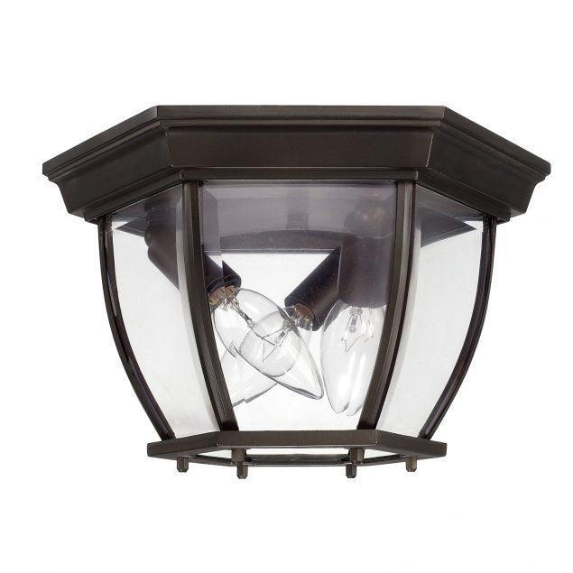 Capital Lighting - 9802BK - Three Light Outdoor Flush Mount - Outdoor - Black