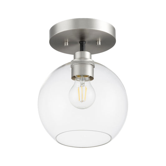 Quorum - 372-1-6965 - One Light Ceiling Mount - Clarion - Textured Black w/ Satin Nickel