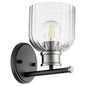 Quorum - 510-1-6965 - One Light Wall Mount - Monarch - Textured Black w/ Satin Nickel