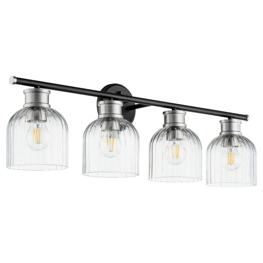 Quorum - 510-4-6965 - Four Light Vanity - Monarch - Textured Black w/ Satin Nickel