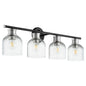 Quorum - 510-4-6965 - Four Light Vanity - Monarch - Textured Black w/ Satin Nickel