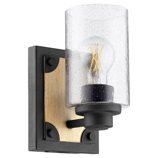 Quorum - 5143-1-69 - One Light Wall Mount - 5143 Corner Detail Brackets - Textured Black w/ Driftwood finish