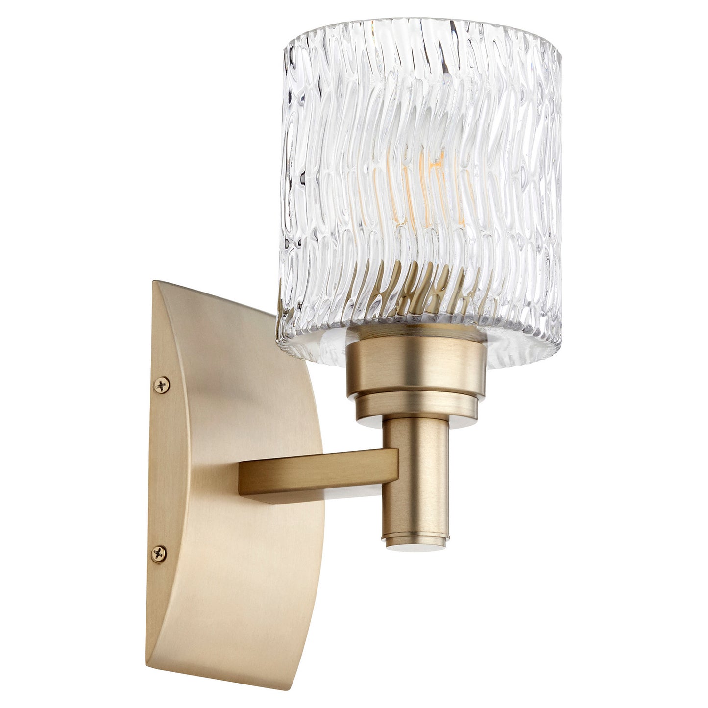 Quorum - 5184-1-80 - One Light Wall Mount - Stadium - Aged Brass