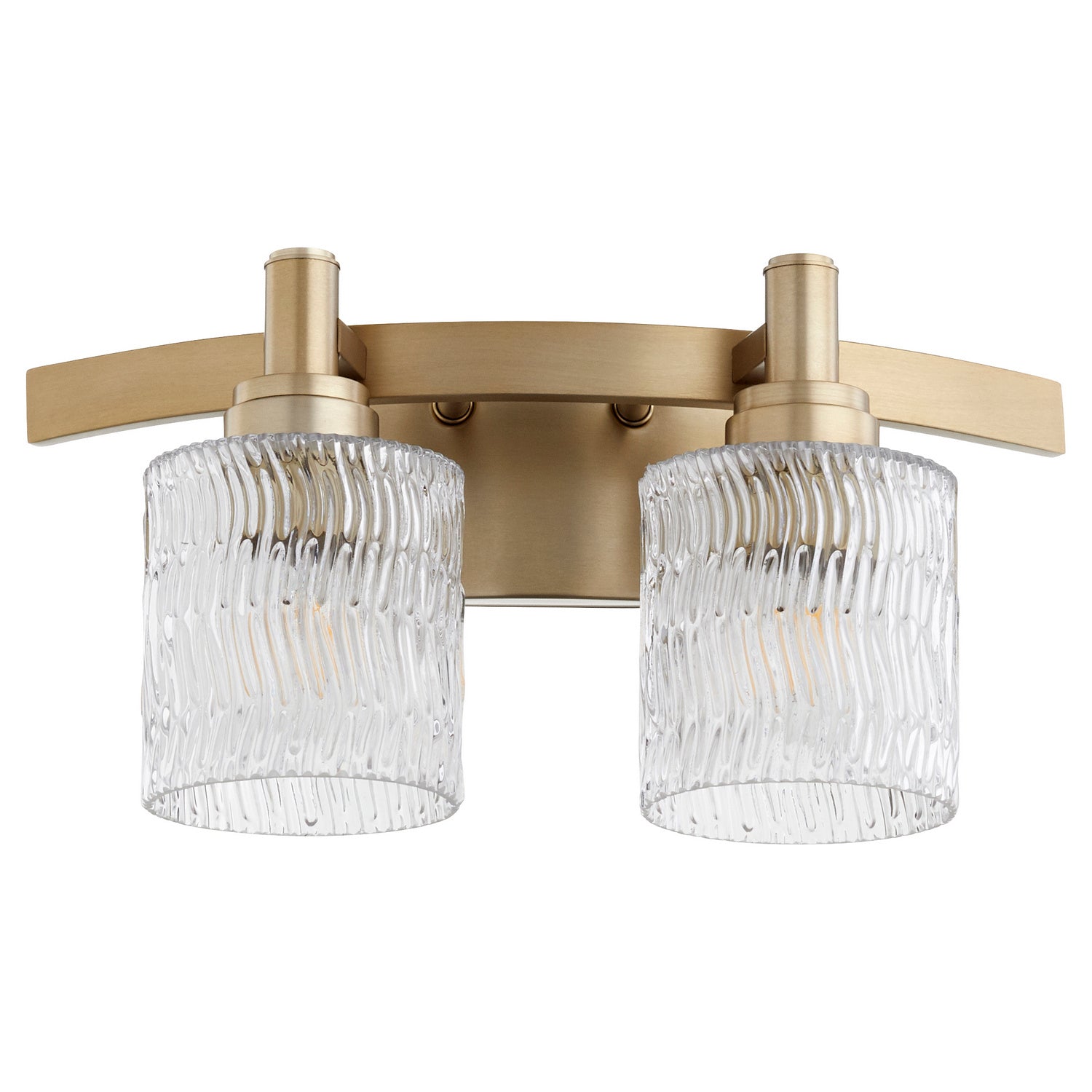 Quorum - 5184-2-80 - Two Light Vanity - Stadium - Aged Brass