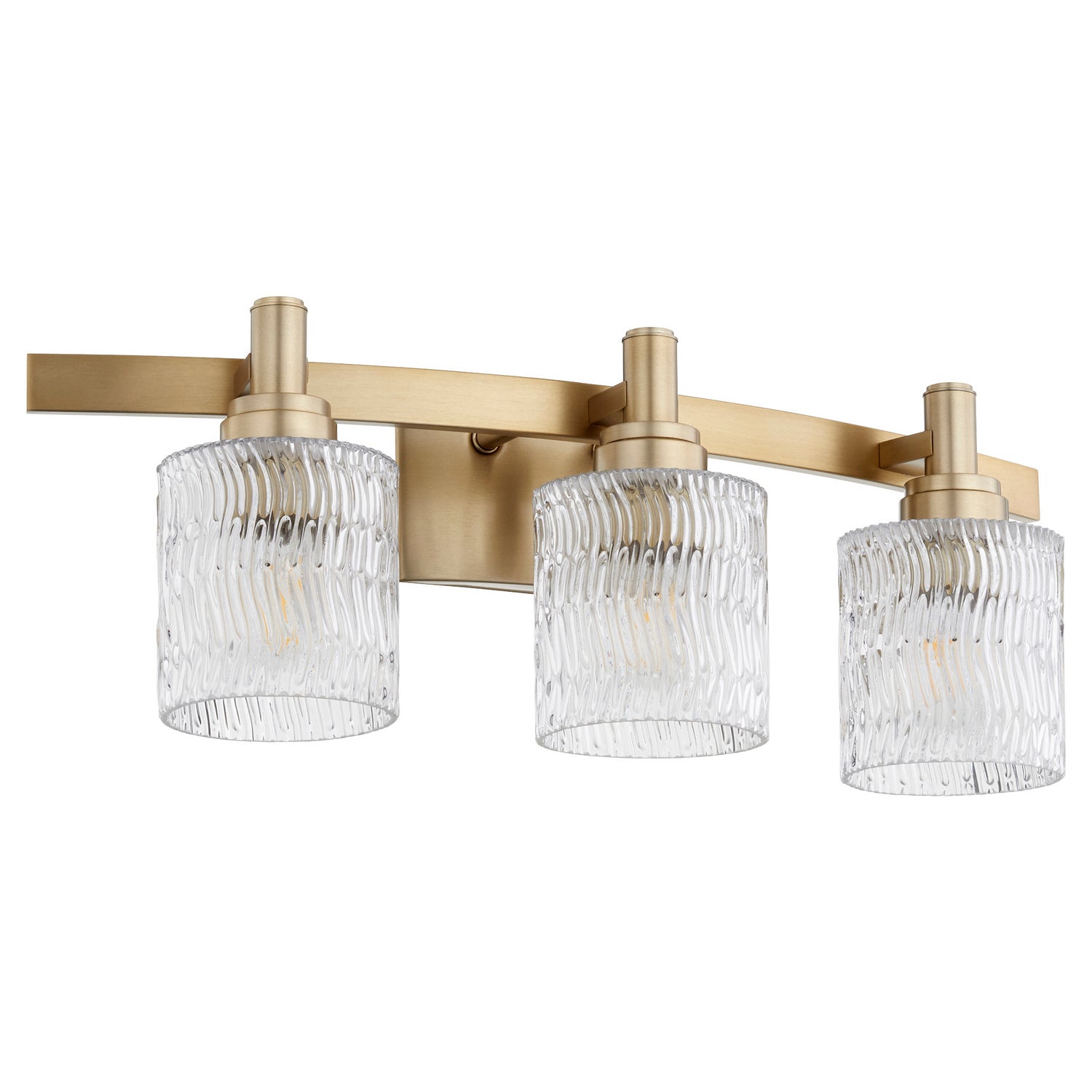 Quorum - 5184-3-80 - Three Light Vanity - Stadium - Aged Brass