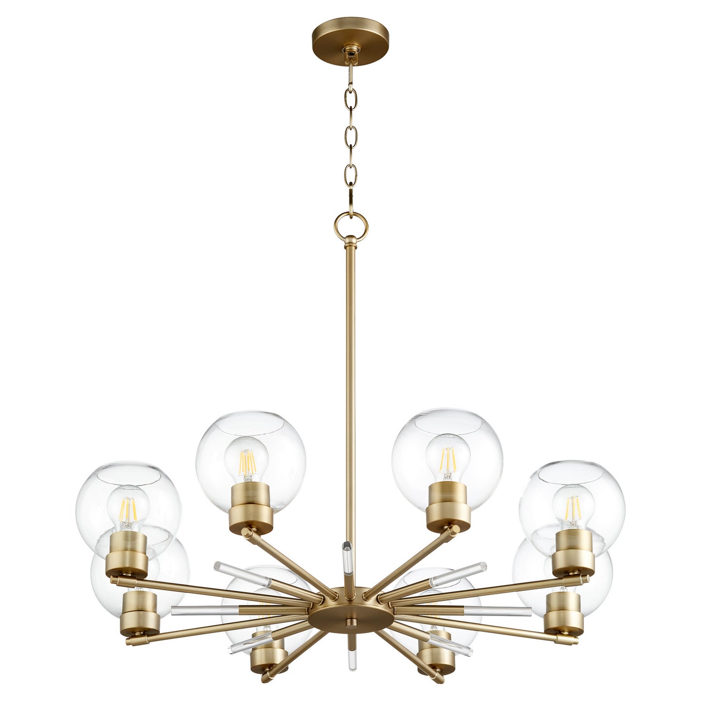 Quorum - 6317-8-80 - Eight Light Chandelier - Volán - Aged Brass