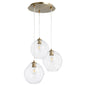 Quorum - 63-80 - Three Light Pendant - Numen - Aged Brass