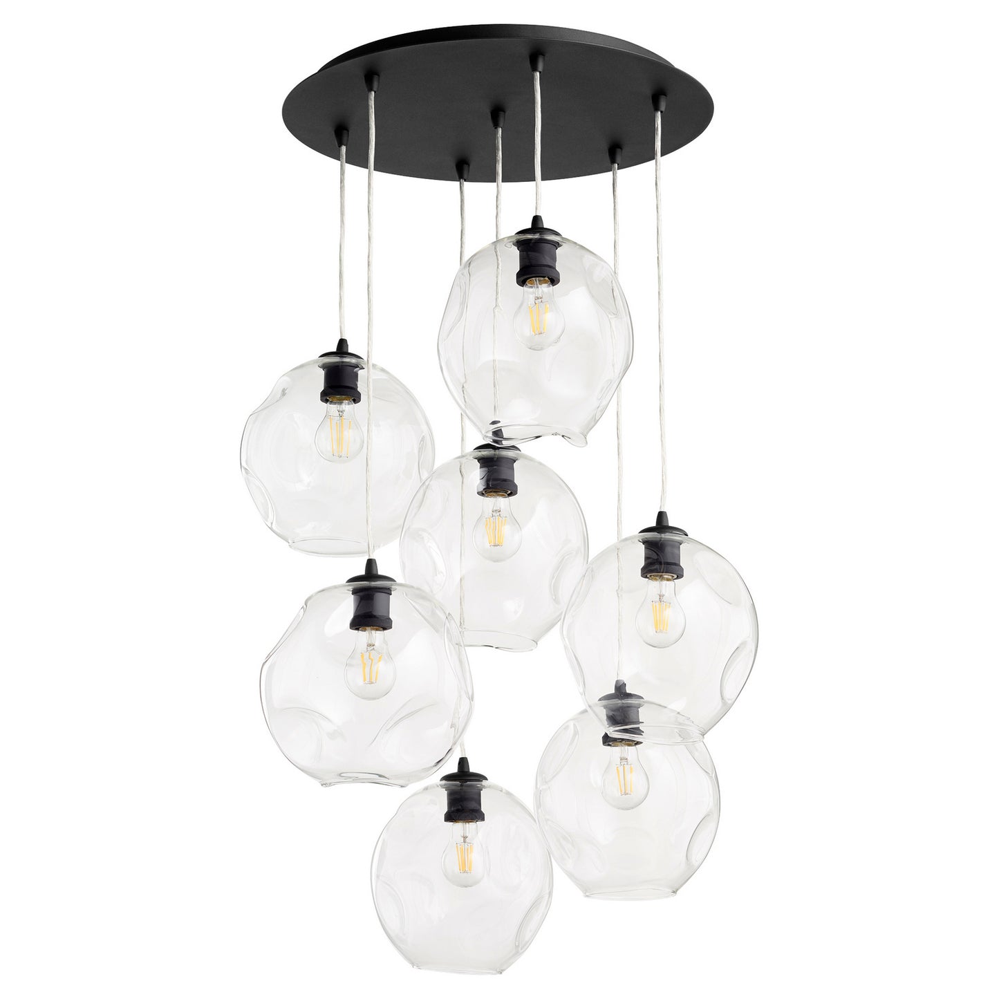 Quorum - 67-69 - Seven Light Pendant - Numen - Textured Black