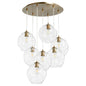 Quorum - 67-80 - Seven Light Pendant - Numen - Aged Brass