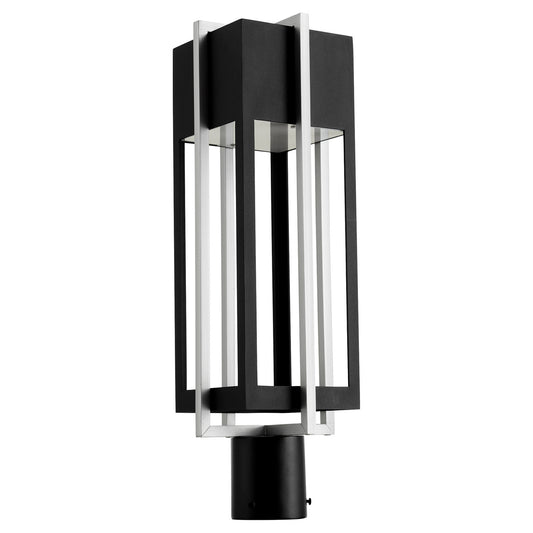 Quorum - 713-22-69 - LED Outdoor Post Mount - Al Fresco - Textured Black w/ Brushed Aluminum