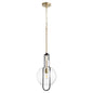 Quorum - 89-10-6980 - One Light Pendant - Textured Glass Pendants - Textured Black w/ Aged Brass