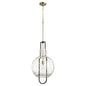 Quorum - 89-14-6965 - One Light Pendant - Textured Glass Pendants - Textured Black w/ Satin Nickel