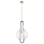 Quorum - 89-14-6980 - One Light Pendant - Textured Glass Pendants - Textured Black w/ Aged Brass