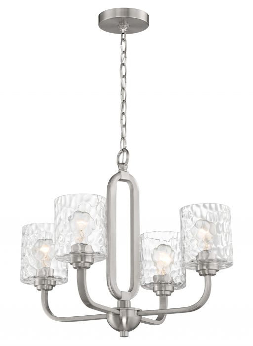 Craftmade - 54224-BNK - Four Light Chandelier - Collins - Brushed Polished Nickel