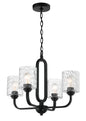 Craftmade - 54224-FB - Four Light Chandelier - Collins - Flat Black