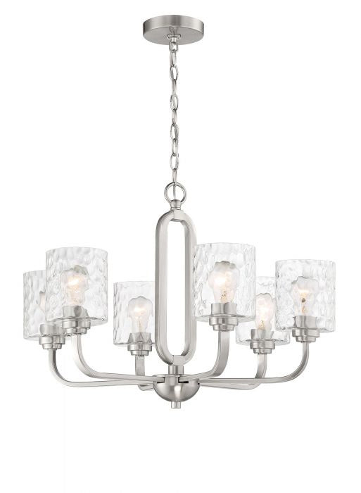 Craftmade - 54226-BNK - Six Light Chandelier - Collins - Brushed Polished Nickel