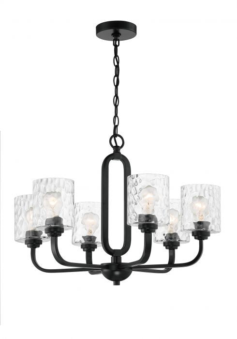 Craftmade - 54226-FB - Six Light Chandelier - Collins - Flat Black