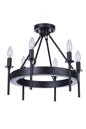 Craftmade - 54356-FB - Six Light Semi-Flush Mount - Larrson - Flat Black