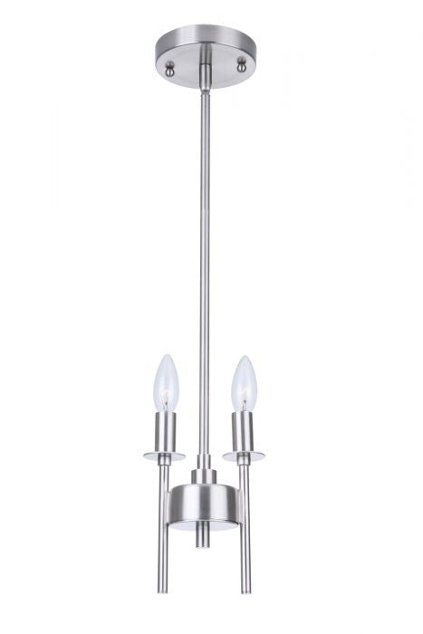 Craftmade - 54392-BNK - Two Light Mini Pendant - Larrson - Brushed Polished Nickel