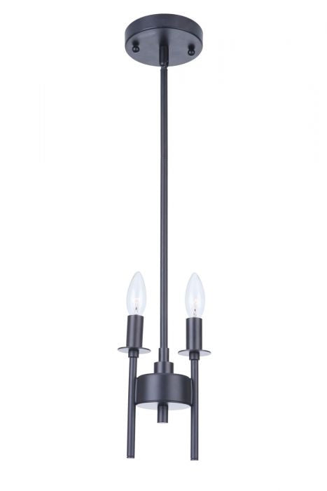 Craftmade - 54392-FB - Two Light Mini Pendant - Larrson - Flat Black