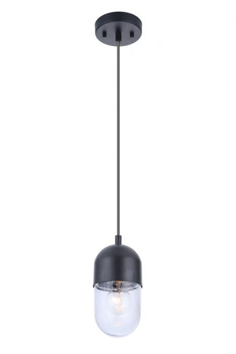 Craftmade - 55091-FB - One Light Mini Pendant - Pill - Flat Black