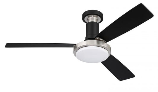 Craftmade - MNG52FBBNK3 - 52"Ceiling Fan - Manning - Flat Black/Brushed Polished Nickel