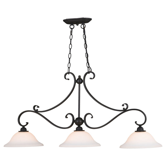 Vaxcel - H0259 - Three Light Linear Chandelier - Monrovia - Oil Rubbed Bronze