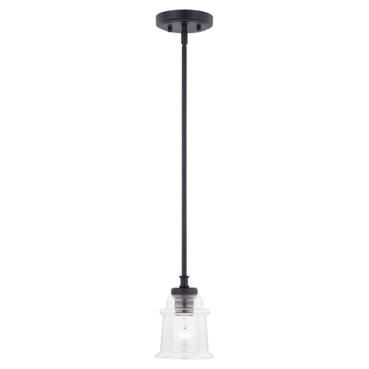 Vaxcel - P0306 - One Light Mini Pendant - Toledo - Matte Black