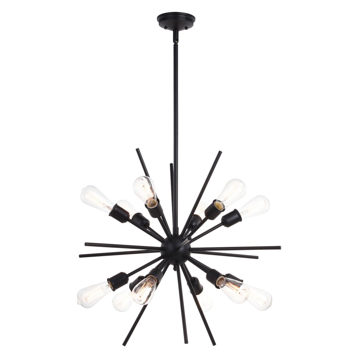 Vaxcel - P0343 - 12 Light Pendant - Estelle - Matte Black