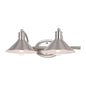 Vaxcel - W0376 - Two Light Vanity - Akron - Satin Nickel and Matte White