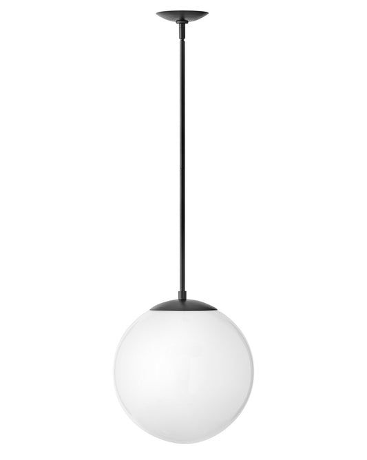 Hinkley - 3744BK-WH - LED Pendant - Warby - Black