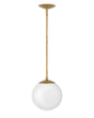 Hinkley - 3747HB-WH - LED Pendant - Warby - Heritage Brass