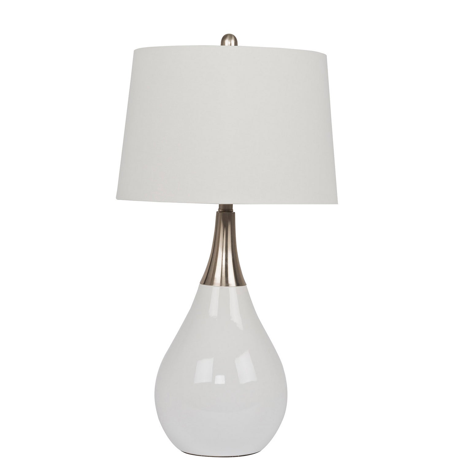 Craftmade - 86221 - One Light Table Lamp - Table Lamp - Gloss White Brushed Polished Nickel