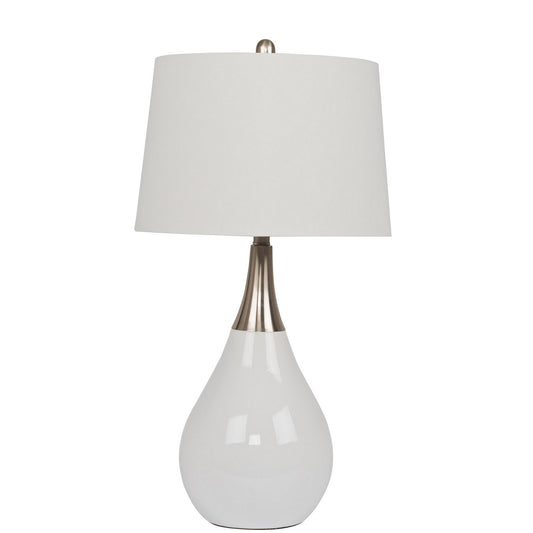 Craftmade - 86221 - One Light Table Lamp - Table Lamp - Gloss White Brushed Polished Nickel