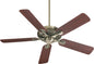 Quorum - 91525-4 - 52"Ceiling Fan - Pinnacle - Antique Brass