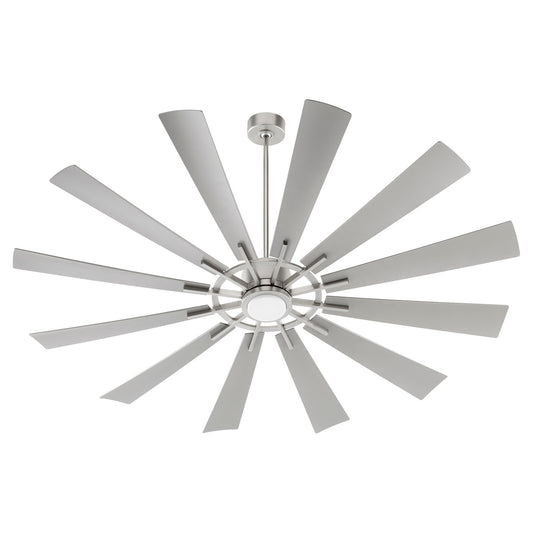 Quorum - 47212-65 - 72"Patio Fan - Cirque - Satin Nickel