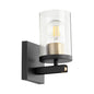 Quorum - 529-1-6980 - One Light Wall Mount - Empire - Textured Black w/ Aged Brass