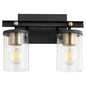 Quorum - 529-2-6980 - Two Light Vanity - Empire - Textured Black w/ Aged Brass