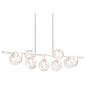 DVI Lighting - DVP20805SN+GR-CL - Nine Light Linear Pendant - Ocean Drive - Satin Nickel And Graphite With Clear Glass