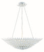 Crystorama - 519-MT - Eight Light Chandelier - Broche - Matte White